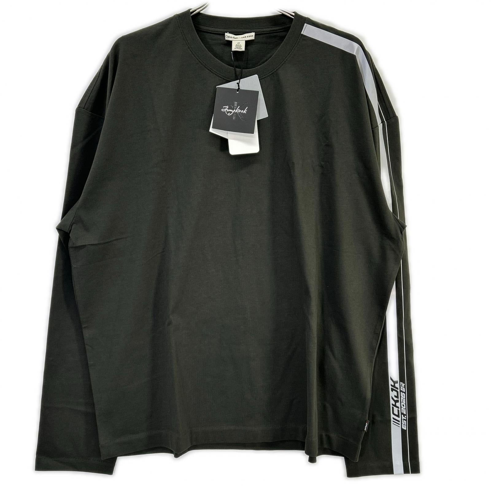 CalvinKlein カルバンクライン ×JUNG KOOK 40422MF REBEL RACING STRIPE L/S TEE 長袖Tシャツ トップス