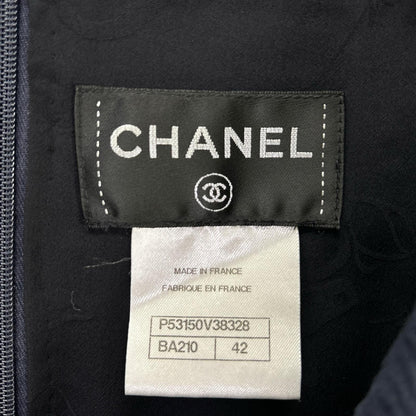 CHANEL シャネル P53150V38328 ネイビー ノースリーブ ワンピース ワンピース