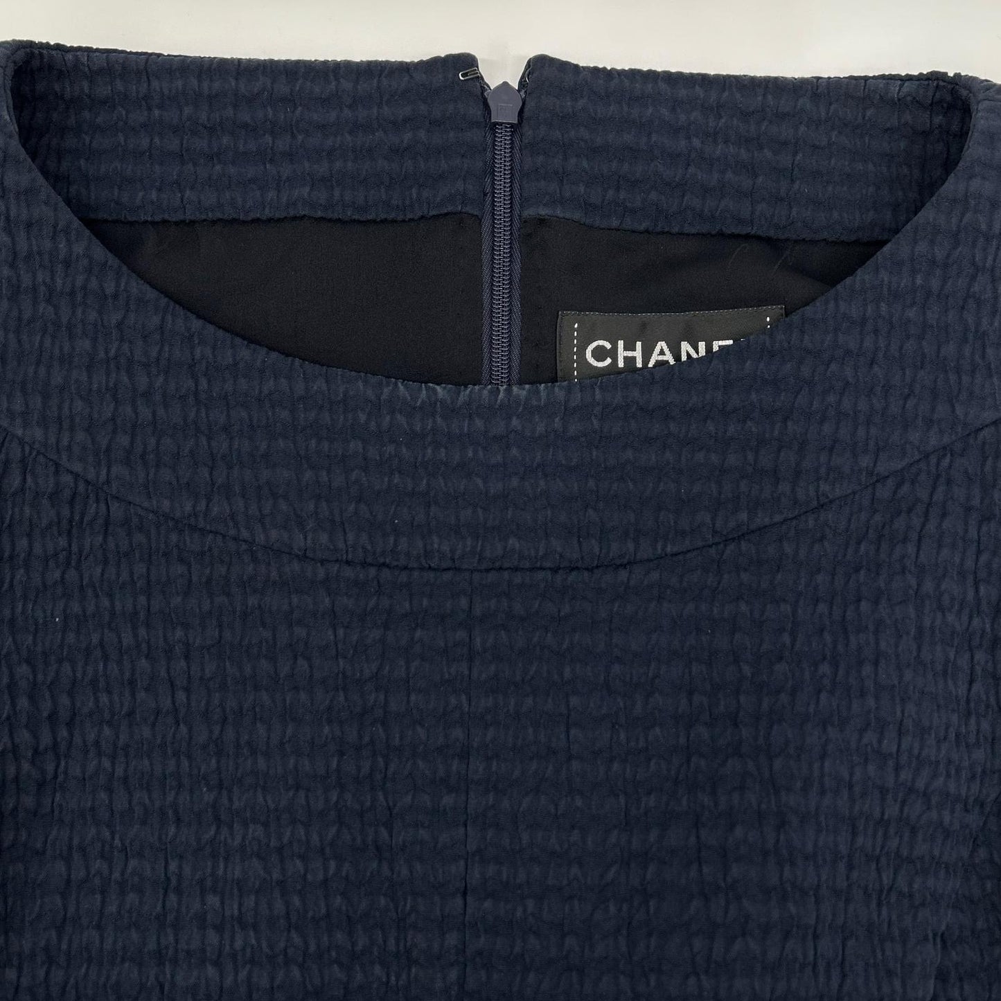 CHANEL シャネル P53150V38328 ネイビー ノースリーブ ワンピース ワンピース