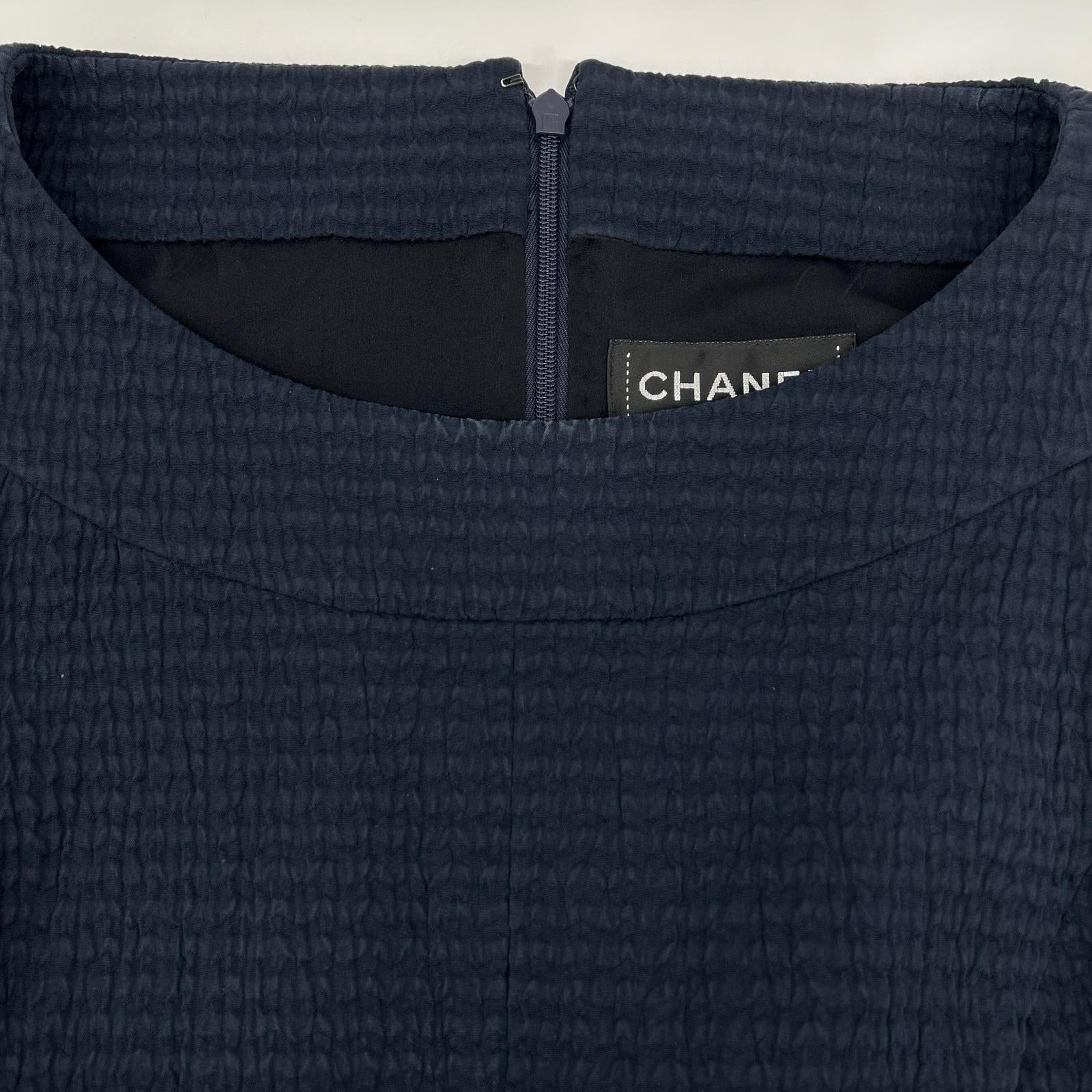 CHANEL シャネル P53150V38328 ネイビー ノースリーブ ワンピース ワンピース