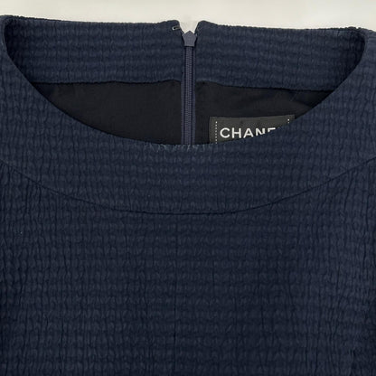CHANEL シャネル P53150V38328 ネイビー ノースリーブ ワンピース ワンピース