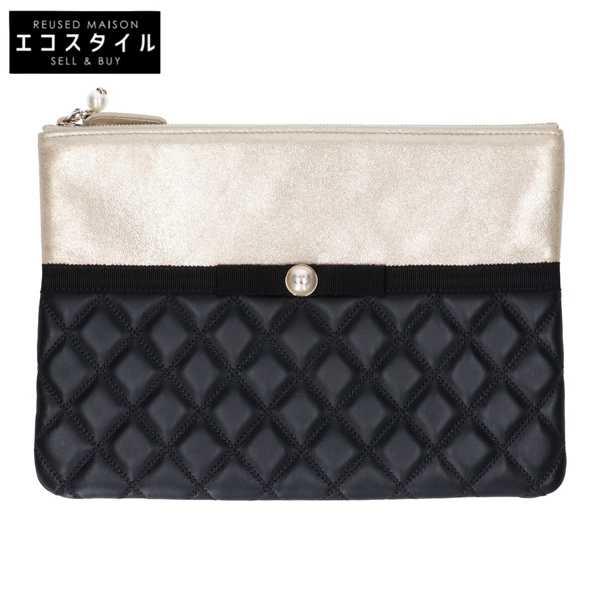 CHANEL シャネル 新品同様 22番 マトラッセ ラムスキン パールココマーク クラッチバッグ セカンドバッグ セカンドバッグ クラッチバッグ