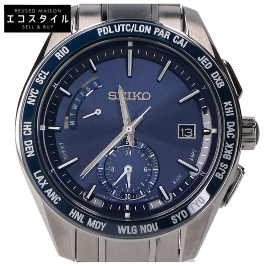 SEIKO セイコー 【美品】SAGA177 8B54 BRIGHTZ ブライツ デイト ソーラー電波 腕時計