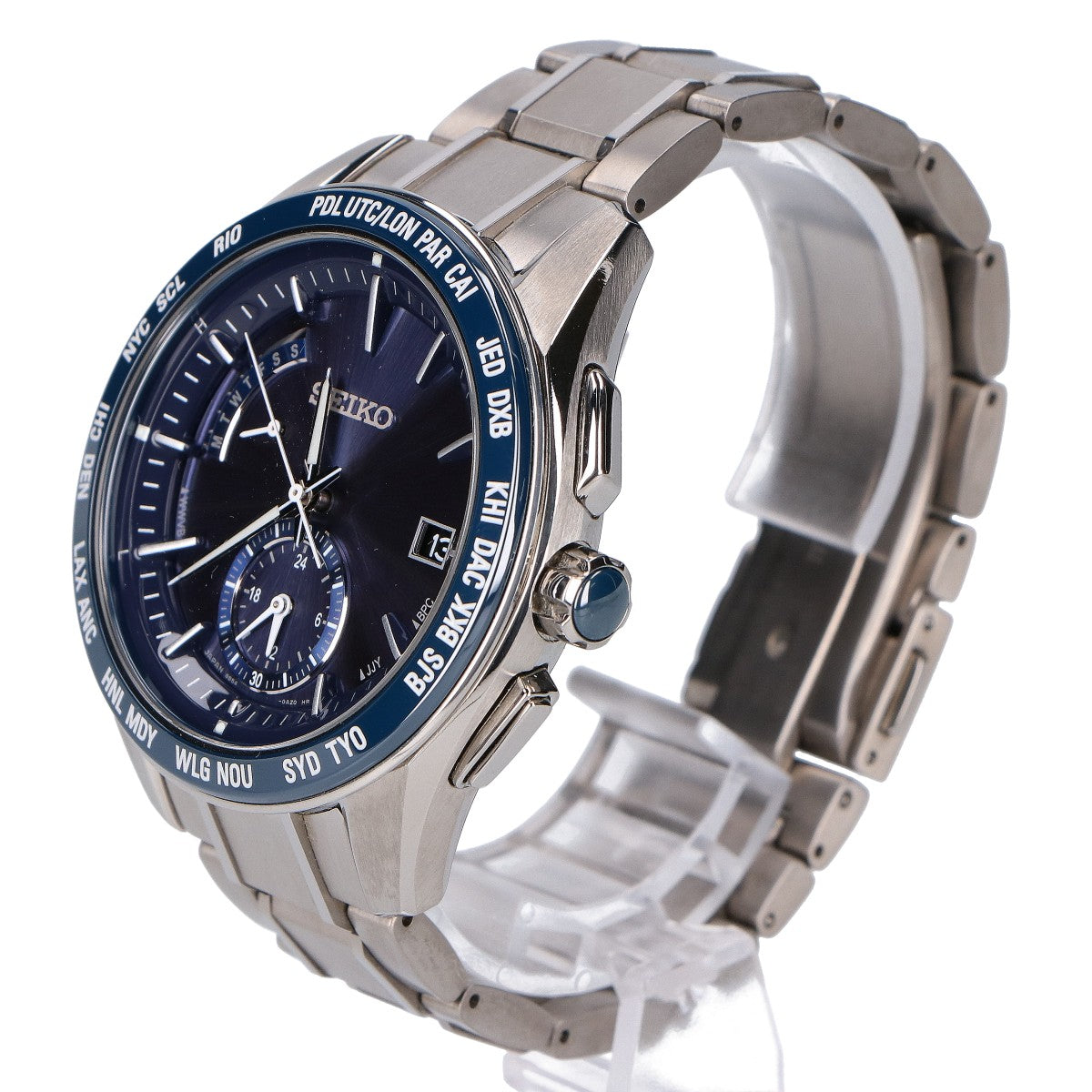SEIKO セイコー 【美品】SAGA177 8B54 BRIGHTZ ブライツ デイト ソーラー電波 腕時計