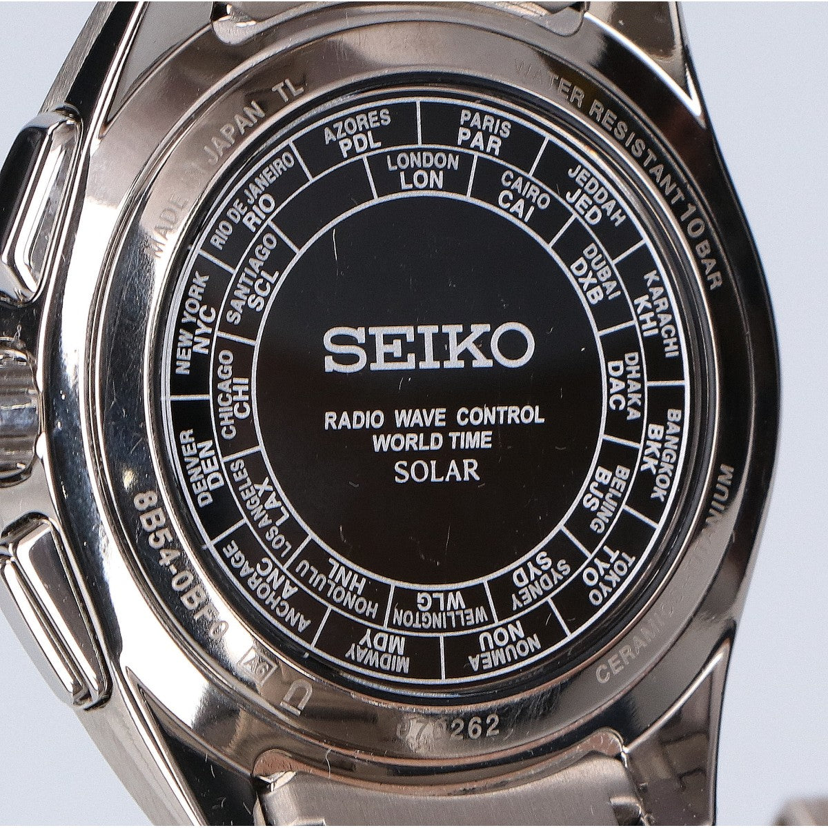 SEIKO セイコー 【美品】SAGA177 8B54 BRIGHTZ ブライツ デイト ソーラー電波 腕時計