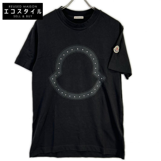 MONCLER モンクレール 2021 Black Studded T-Shirt Top