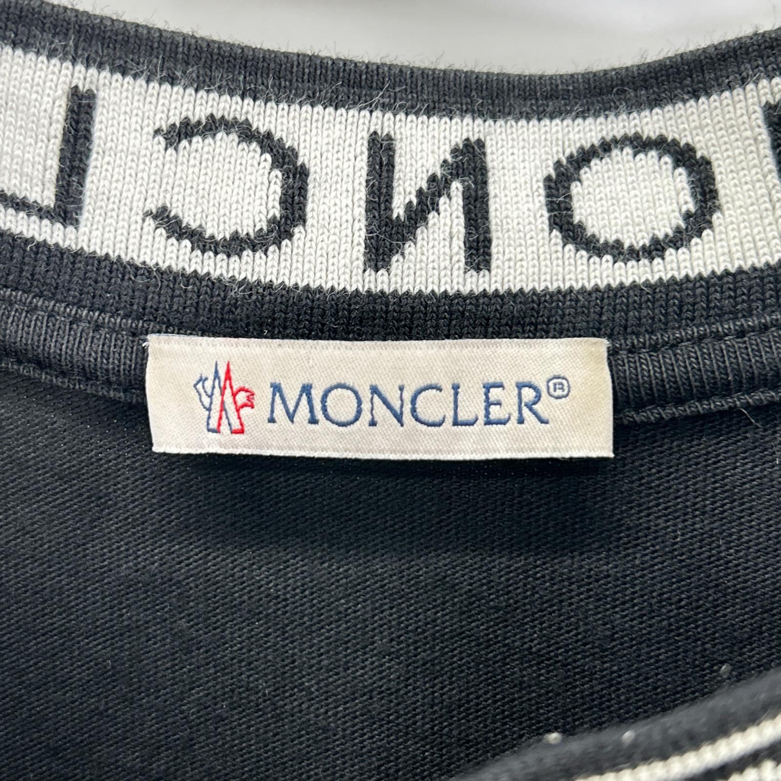 MONCLER モンクレール 22年 ブラック ロゴカラー Tシャツ トップス