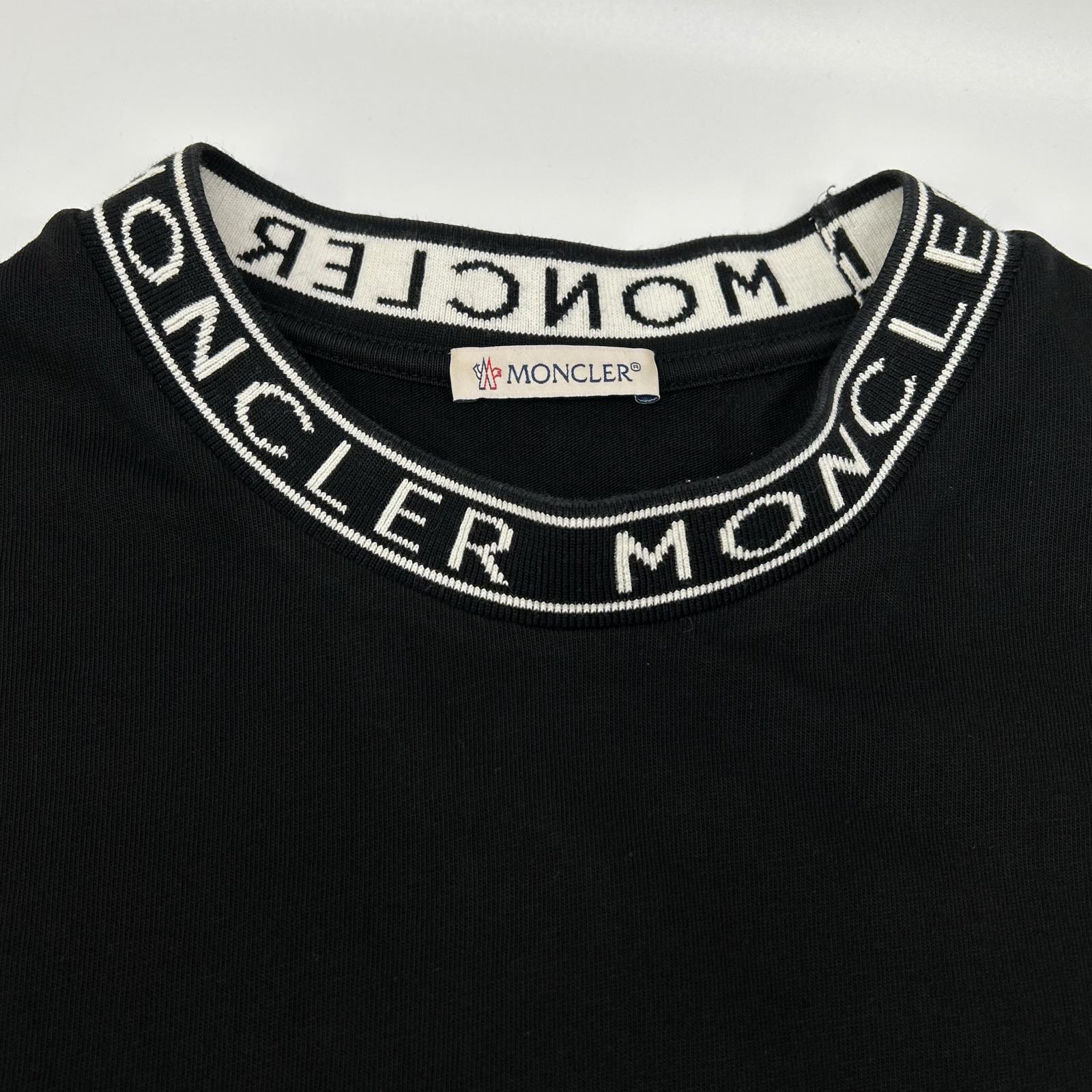 MONCLER モンクレール 22年 ブラック ロゴカラー Tシャツ トップス