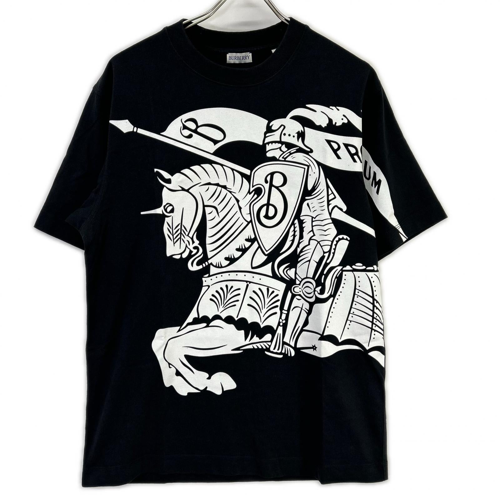 BURBERRY バーバリー 24ss　8095058 ブラック ビックロゴ 半袖Tシャツ トップス