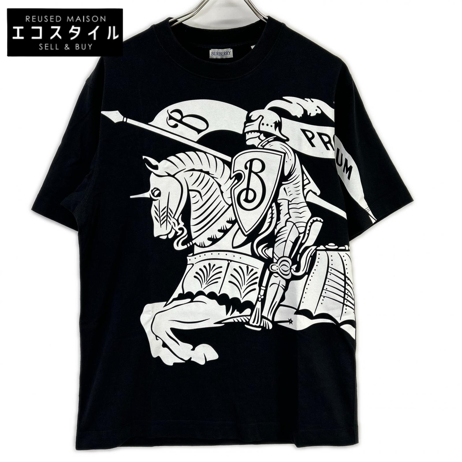 BURBERRY バーバリー 24ss　8095058 ブラック ビックロゴ 半袖Tシャツ トップス