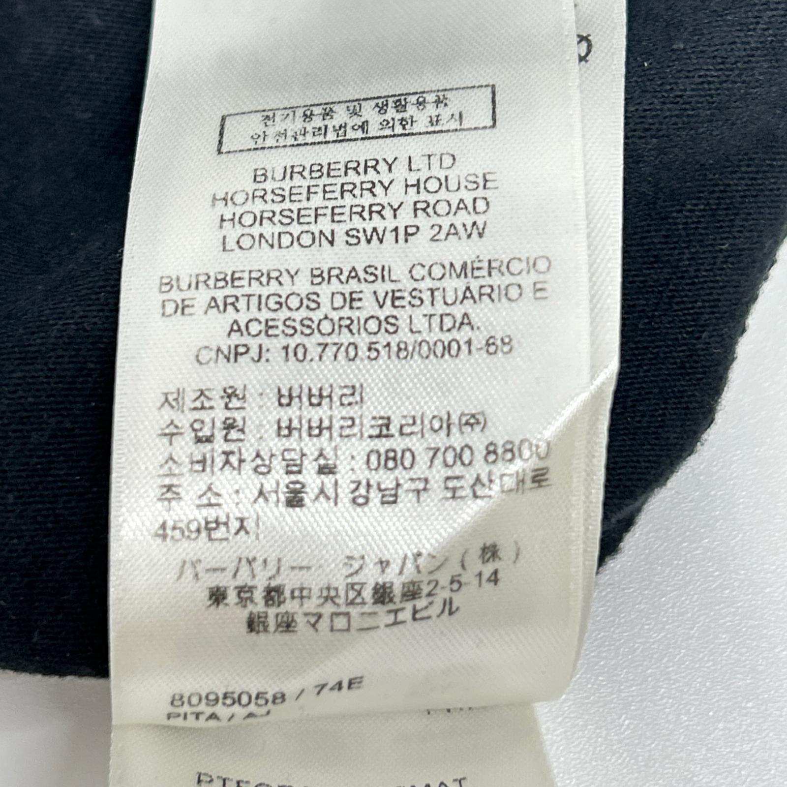 BURBERRY バーバリー 24ss　8095058 ブラック ビックロゴ 半袖Tシャツ トップス