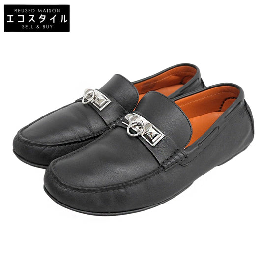 HERMES エルメス モカシン アーヴィング シューズ メンズ ブラック 40 1/2 シューズ