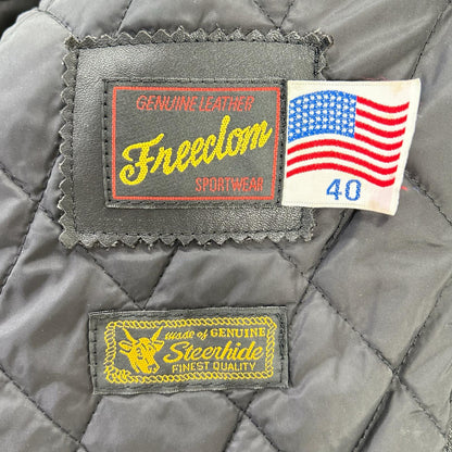 FREEDOM フリーダム ブラック シングルライダースジャケット ジャケット
