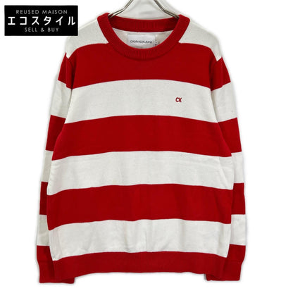 Calvin Klein Jeans Calvin Klein Jeans white × red striped knit top