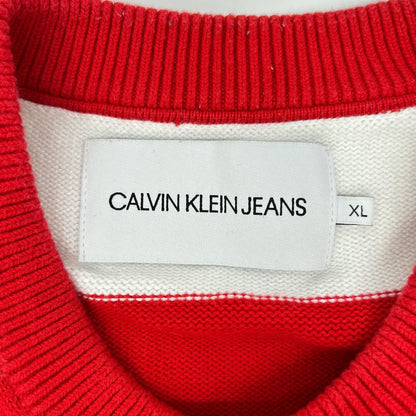 Calvin Klein Jeans Calvin Klein Jeans white × red striped knit top