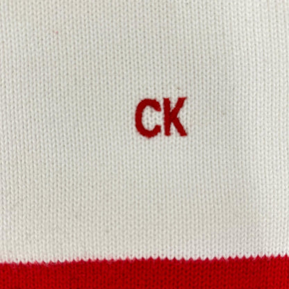 Calvin Klein Jeans Calvin Klein Jeans white × red striped knit top