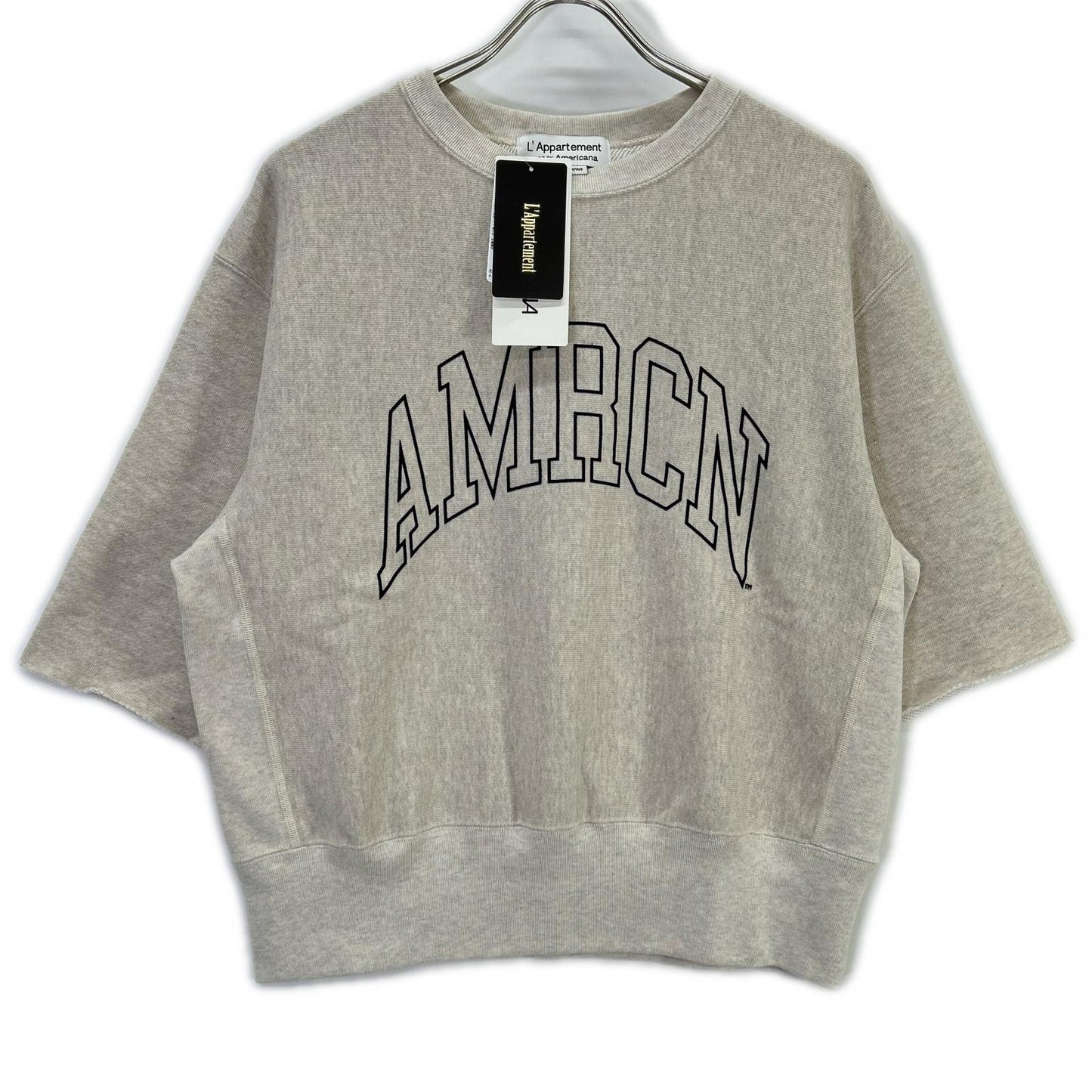 AMERICANA アメリカーナ ×L'Appartement アパルトモン BRF-683A グレー カットオフ スウェット クルー トレーナー トップス