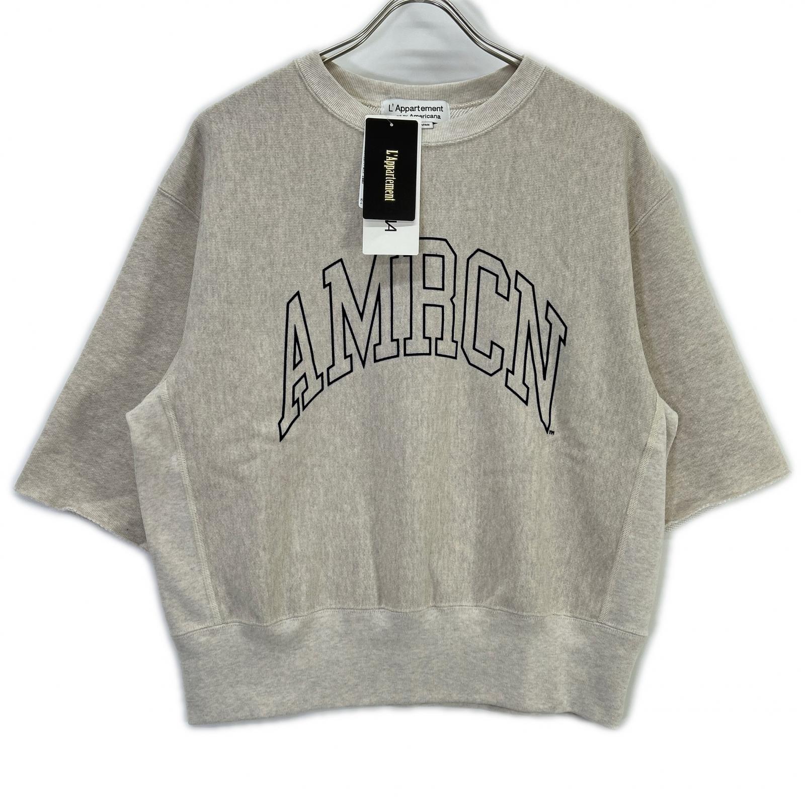 AMERICANA アメリカーナ ×L'Appartement アパルトモン BRF-683A グレー カットオフ スウェット クルー トレーナー トップス