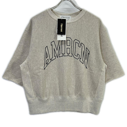 AMERICANA アメリカーナ ×L'Appartement アパルトモン BRF-683A グレー カットオフ スウェット クルー トレーナー トップス