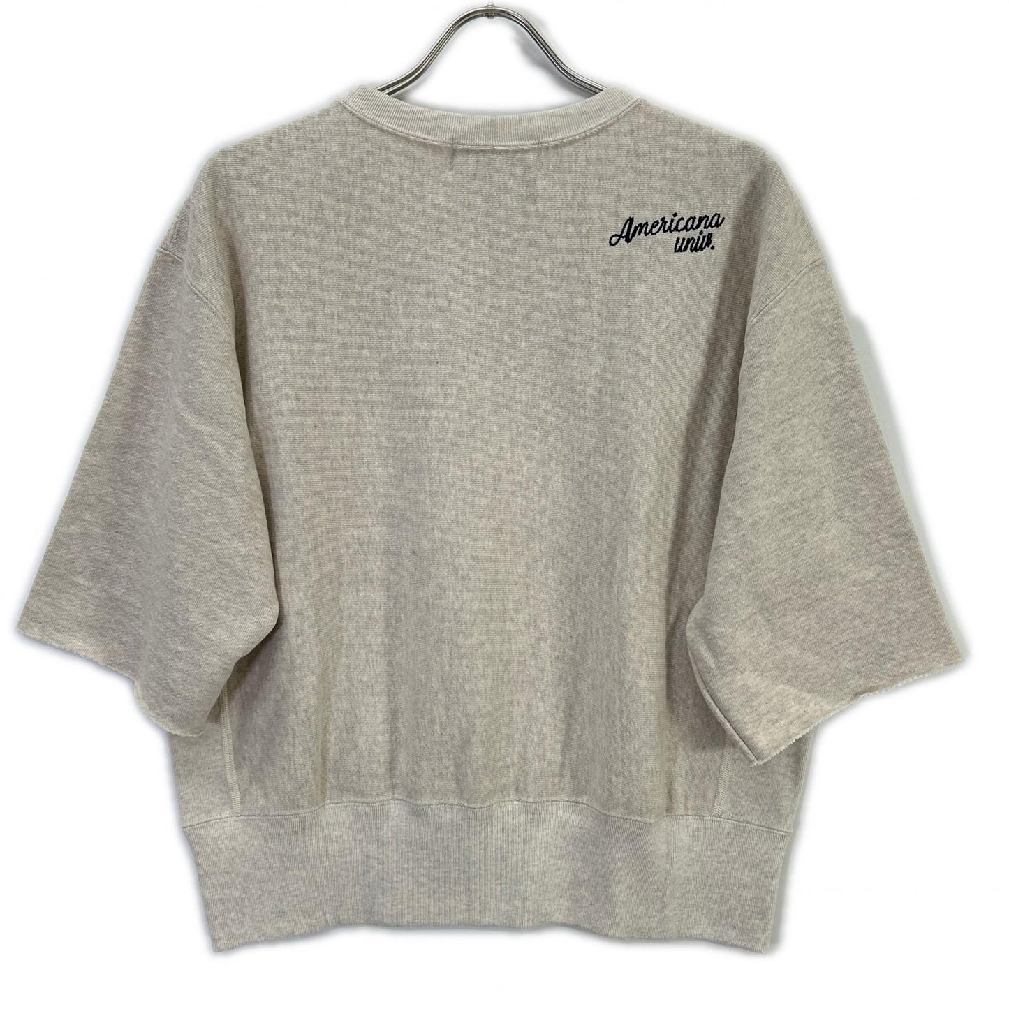 AMERICANA アメリカーナ ×L'Appartement アパルトモン BRF-683A グレー カットオフ スウェット クルー トレーナー トップス