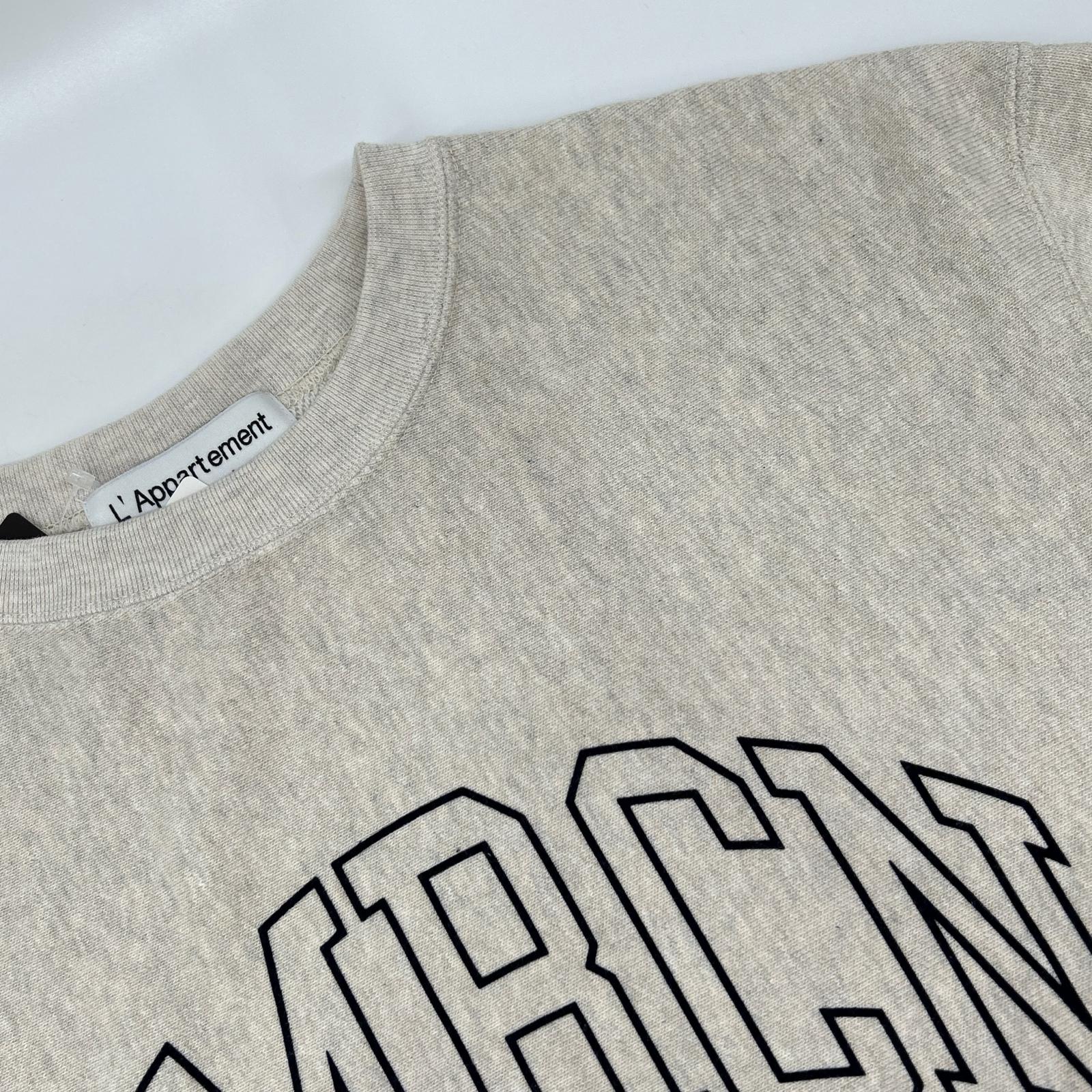 AMERICANA アメリカーナ ×L'Appartement アパルトモン BRF-683A グレー カットオフ スウェット クルー トレーナー トップス