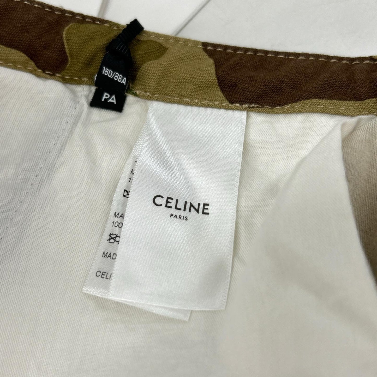CELINE セリーヌ 2Z167629M 22AW コットン カーゴパンツグリーン カモフラ エディ期 ボトムス