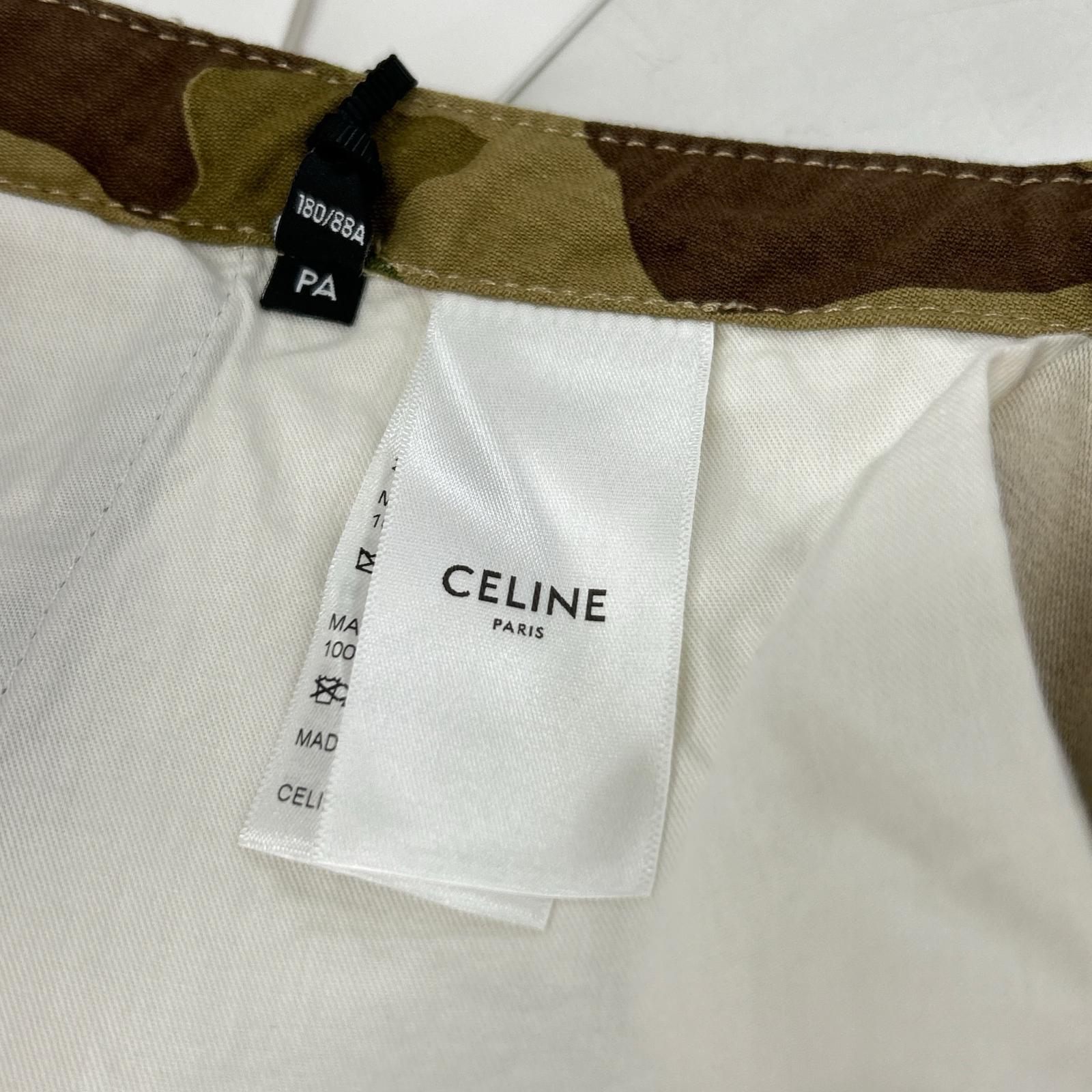 CELINE セリーヌ 2Z167629M 22AW コットン カーゴパンツグリーン カモフラ エディ期 ボトムス