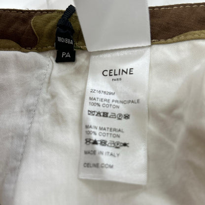 CELINE セリーヌ 2Z167629M 22AW コットン カーゴパンツグリーン カモフラ エディ期 ボトムス