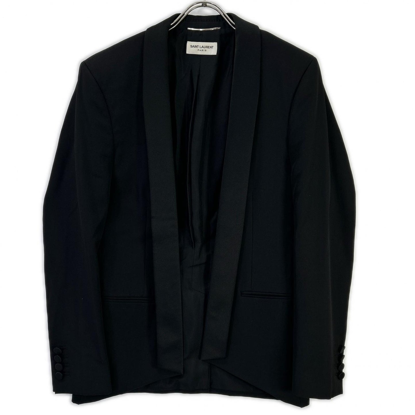 SAINT LAURENT PARIS Saint Laurent Paris 482512 Black Shawl-Collar Tuxedo Jacket Tailored Jacket Jacket
