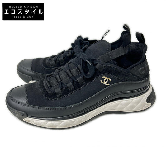 CHANEL シャネル G35618 ココマーク ミックスファイバー ローカット スニーカー シューズ