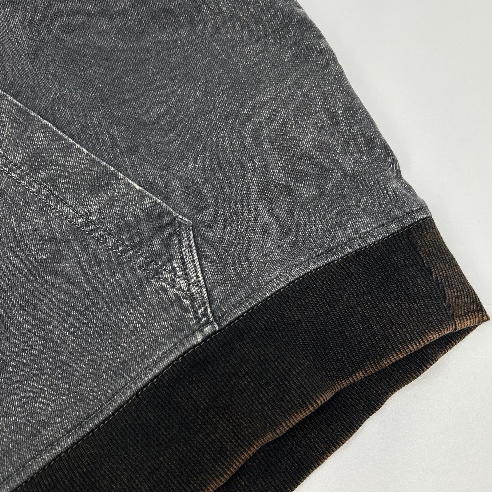 DIESEL ディーゼル ブラック D-UM-RIB-NE ジョグジーンズ プルオーバーパーカ トップス