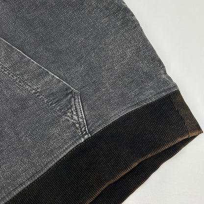 DIESEL ディーゼル ブラック D-UM-RIB-NE ジョグジーンズ プルオーバーパーカ トップス