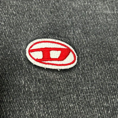 DIESEL ディーゼル ブラック D-UM-RIB-NE ジョグジーンズ プルオーバーパーカ トップス