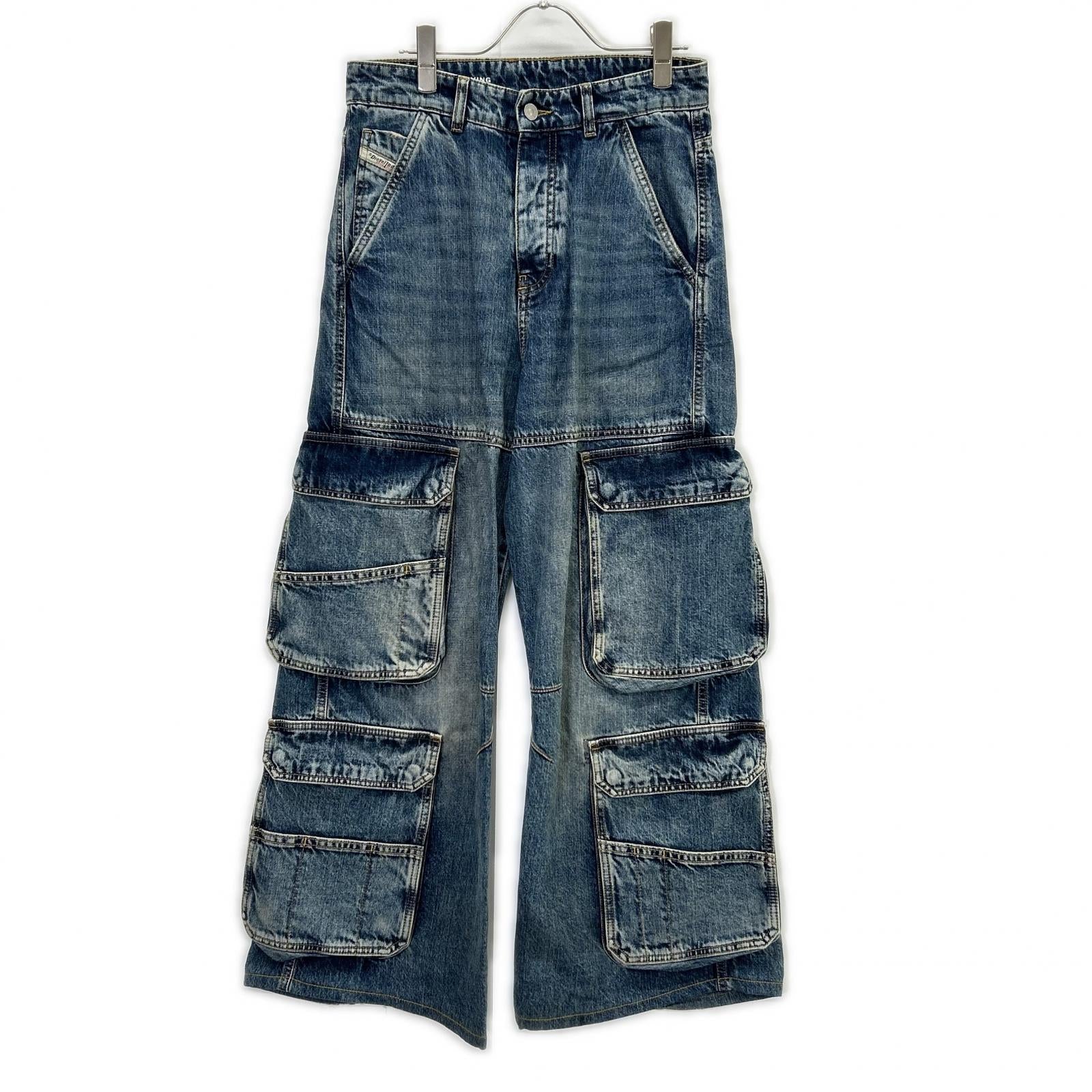DIESEL ディーゼル インディゴ D-SIRE-CARGO-S カーゴディティールデニムパンツ ボトムス