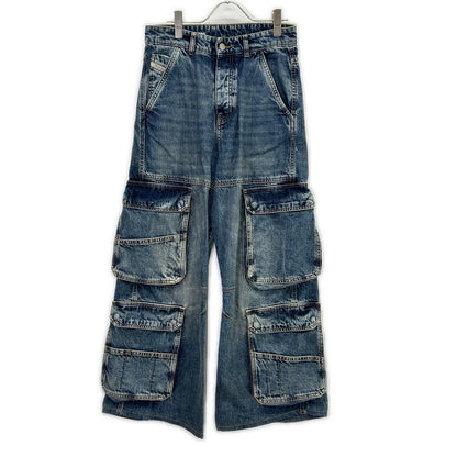 DIESEL ディーゼル インディゴ D-SIRE-CARGO-S カーゴディティールデニムパンツ ボトムス