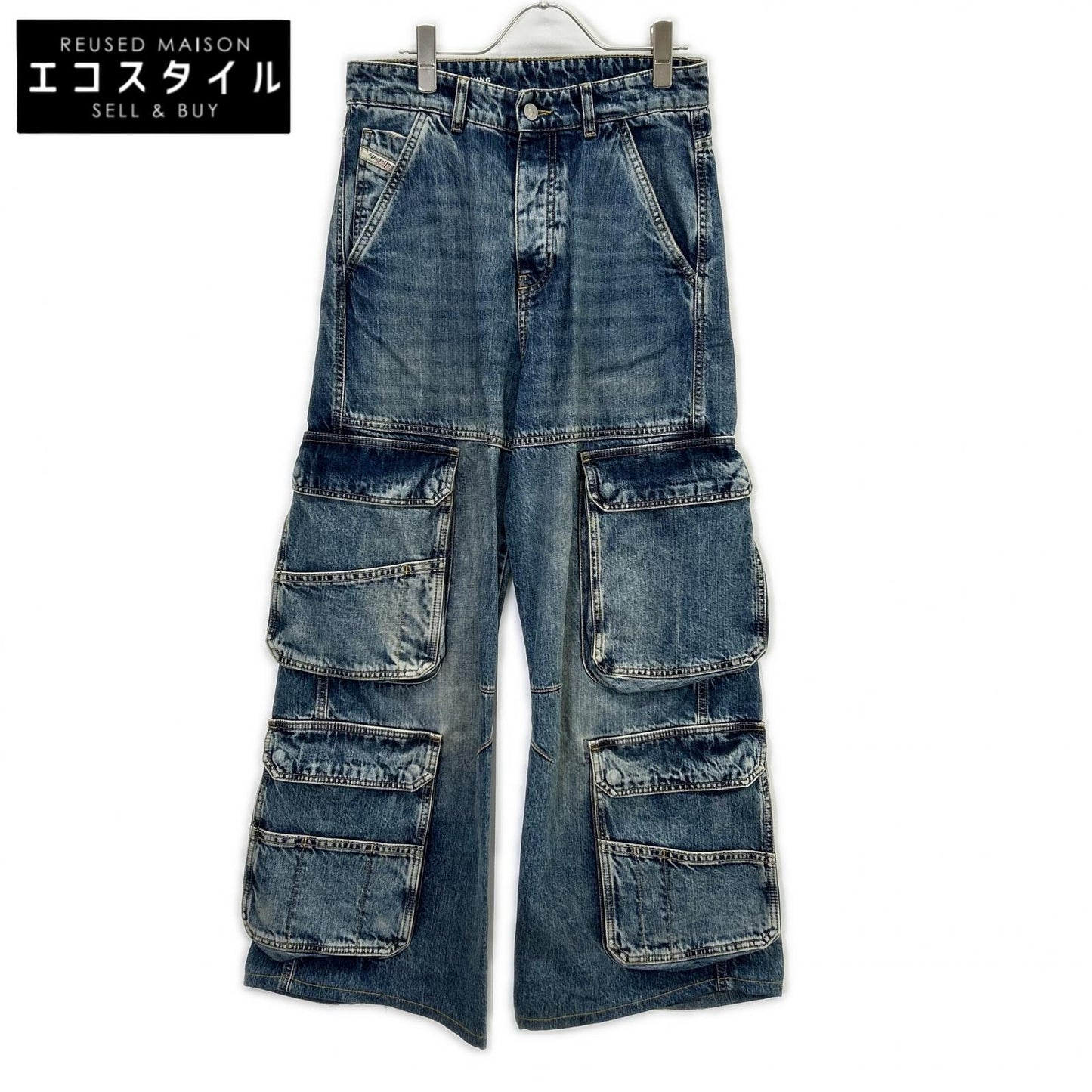 DIESEL ディーゼル インディゴ D-SIRE-CARGO-S カーゴディティールデニムパンツ ボトムス