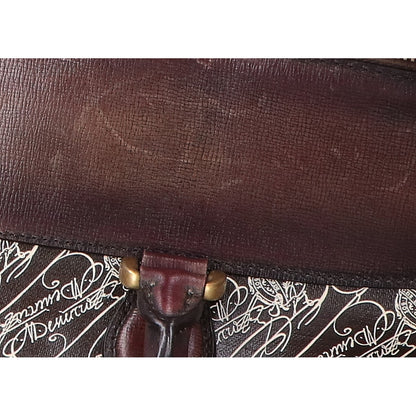 berluti ベルルッティ トワルマルブフ PVC x レザー トラベルバッグ ボストンバッグ