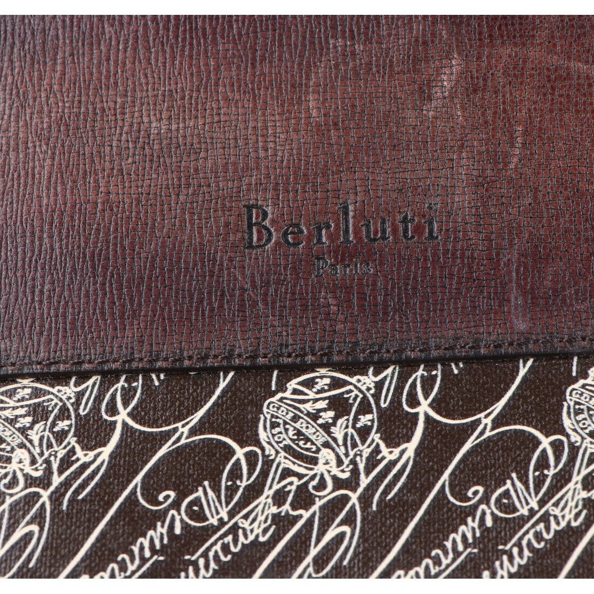 berluti ベルルッティ トワルマルブフ PVC x レザー トラベルバッグ ボストンバッグ