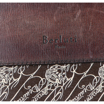 berluti ベルルッティ トワルマルブフ PVC x レザー トラベルバッグ ボストンバッグ