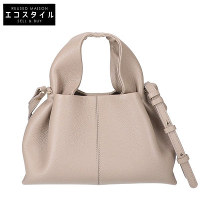 POLENE ポレーヌ 【新品同様】BHB0050MGRBR007 Numero Neuf Mini レザー 2WAY ショルダーバッグ