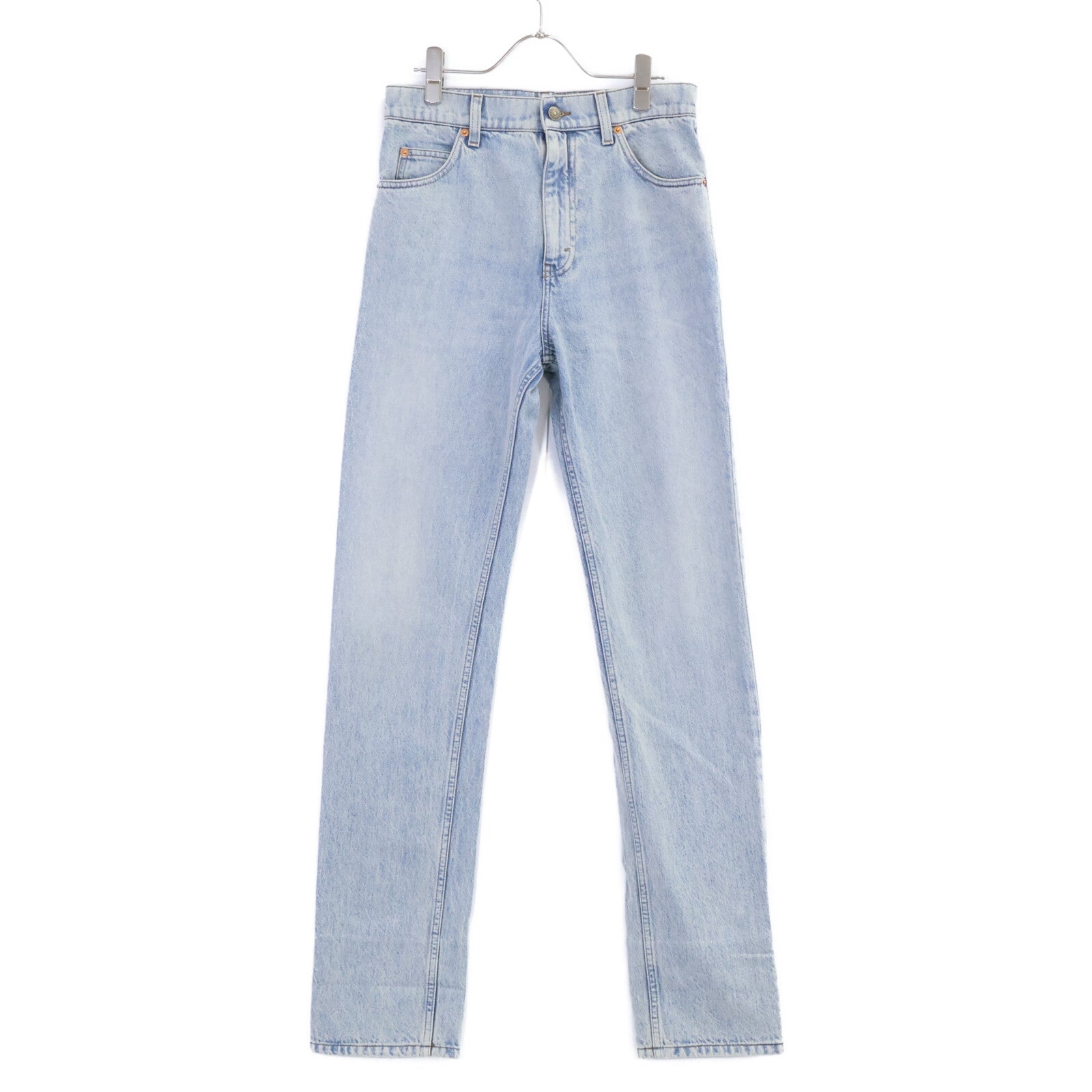 GUCCI グッチ 774078 ライトブルー GG ターンアップ ウォッシュドデニム パンツ ボトムス