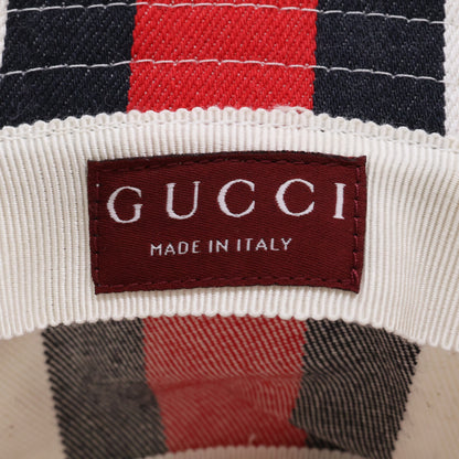 GUCCI グッチ 【新品同様/国内正規】788561 4HBAG ウェブストライプ バケットハット 帽子
