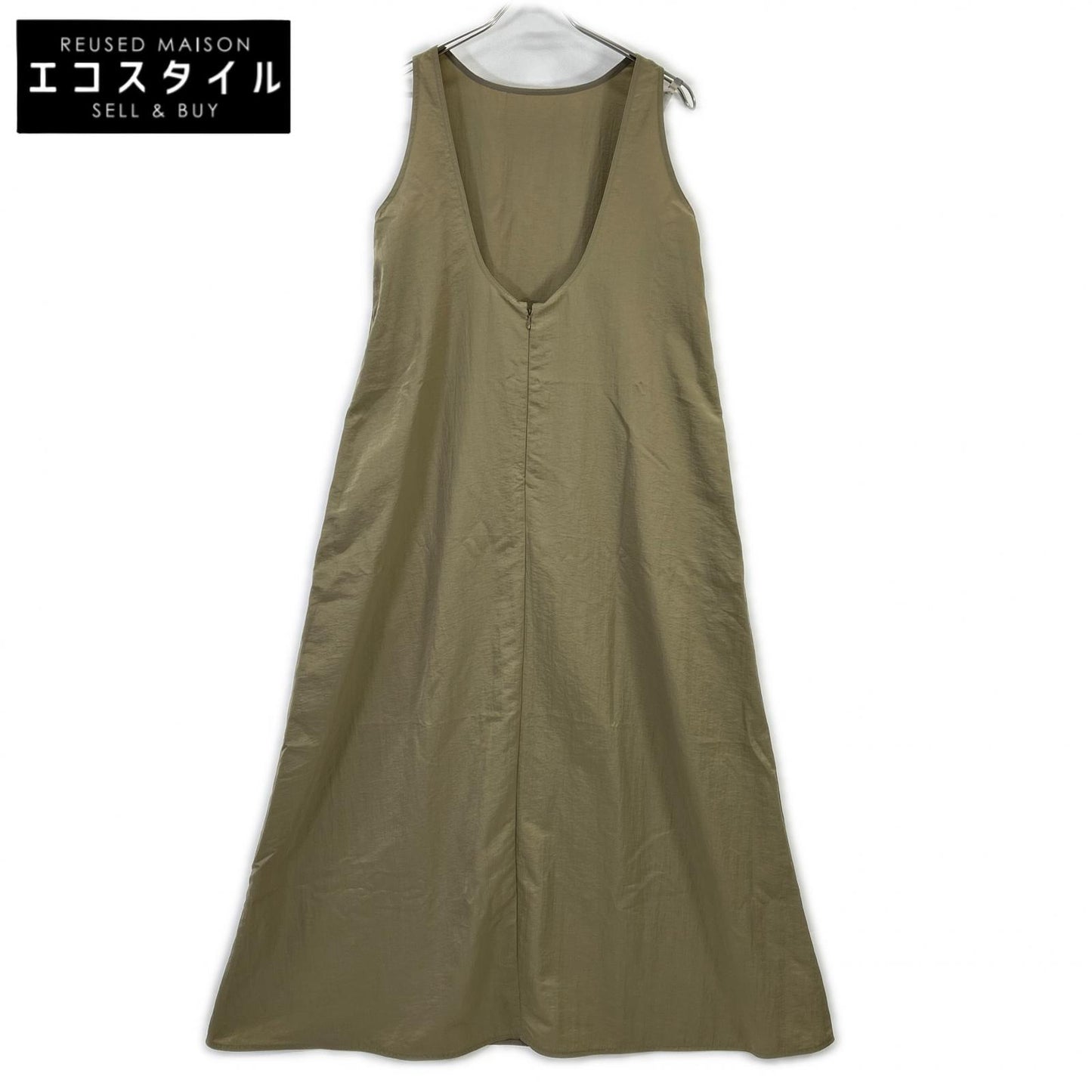 BIRROT ビロット 23SS 23-040-570-0004 カーキ ノースリーブ ロング ワンピース ワンピース