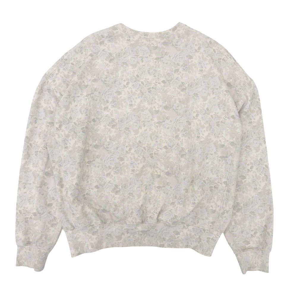 MardiMercredi マルディメクルディ 美品 FLEUR FLOWERMARDI SWEATSHIRT 花柄 スウェット トップス メンズ グレー系×ネイビー ONESIZE トップス