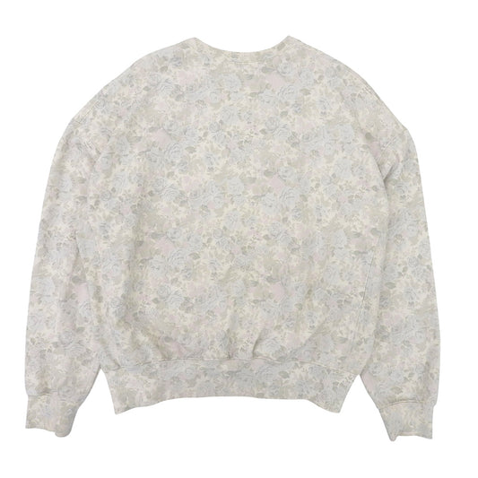 MardiMercredi マルディメクルディ 美品 FLEUR FLOWERMARDI SWEATSHIRT 花柄 スウェット トップス メンズ グレー系×ネイビー ONESIZE トップス