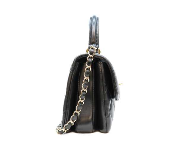 CHANEL シャネル AS4654 黒 ラム ゴールド金具 トレンディCC ミニトップハンドルフラップバッグ ショルダーバッグ