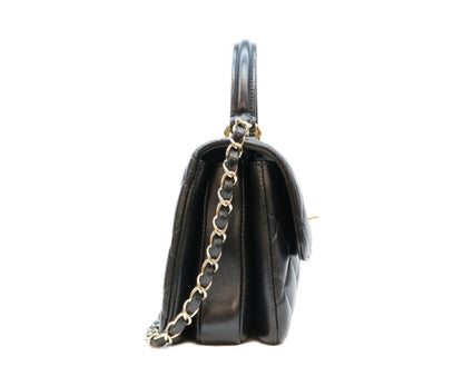 CHANEL シャネル AS4654 黒 ラム ゴールド金具 トレンディCC ミニトップハンドルフラップバッグ ショルダーバッグ