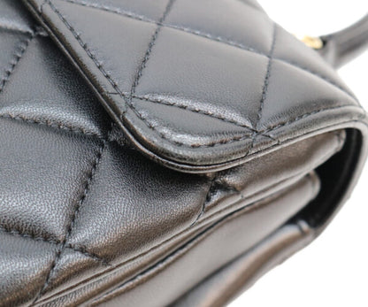 CHANEL シャネル AS4654 黒 ラム ゴールド金具 トレンディCC ミニトップハンドルフラップバッグ ショルダーバッグ