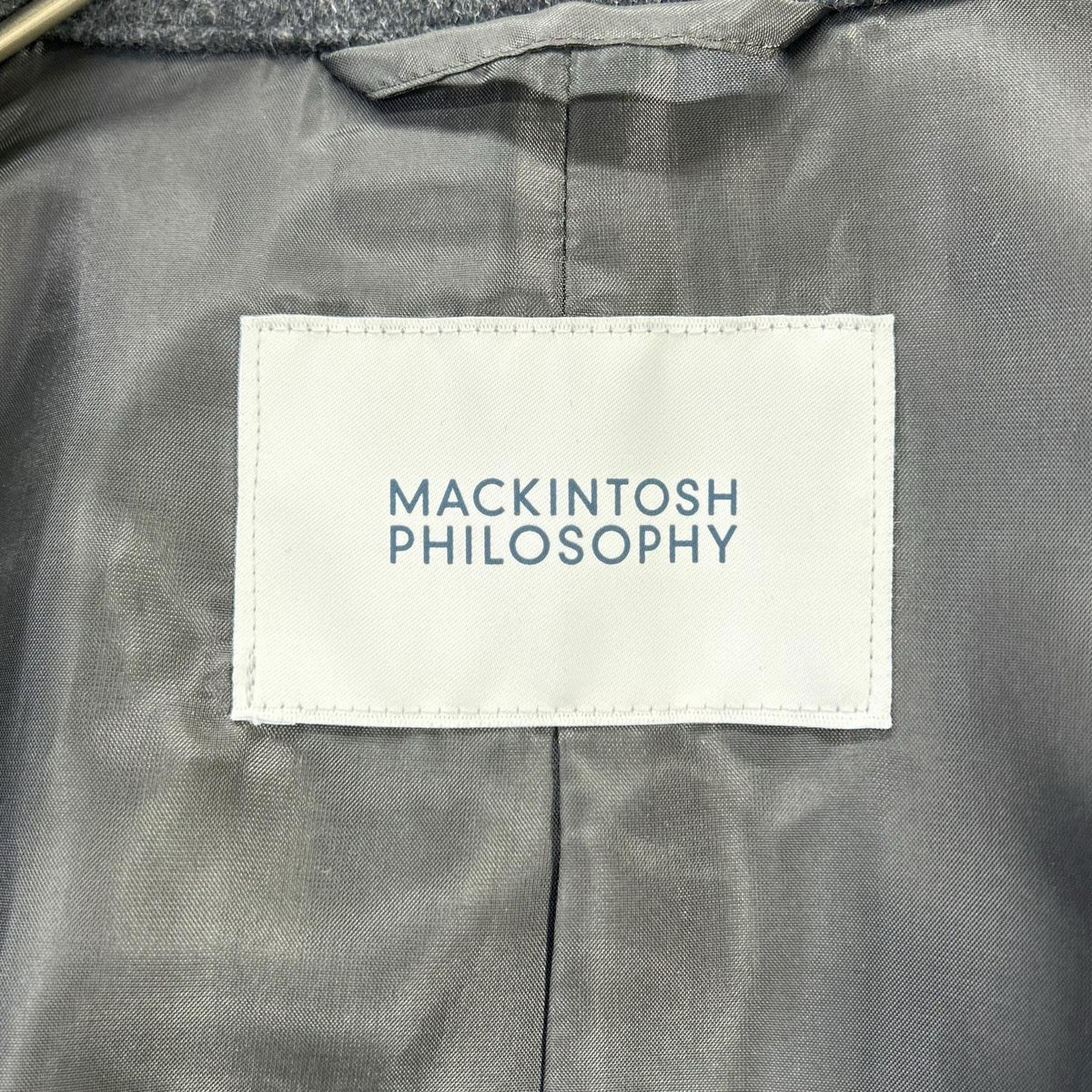 MACKINTOSH PHILOSOPHY マッキントッシュフィロソフィー H1C29-247-08 グレー ポリエステルビーバー ウェリントン ショート コート コート