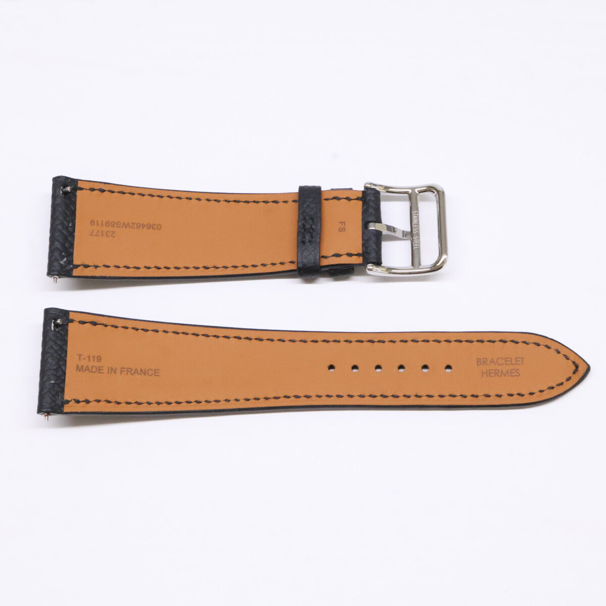 HERMES エルメス 【新品同様】B刻印 Hウォッチ ミニモデル シンプルトゥール 腕時計用 ベルトストラップ 腕時計